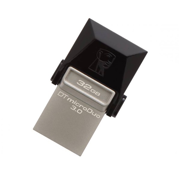USB und Mikro USB Stick Kingston DTDUO3 32 GB USB 3.0 Schwarz Grau