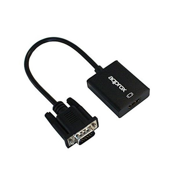 VGA-zu-HDMI-Adapter mit Audio approx! APPC25 3,5 mm Micro USB 20 cm 720p/1080i/1080p