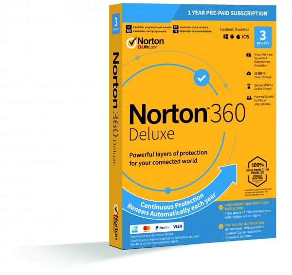 NORTON 360 DLX 25GB - 3 DEV - DE ENR