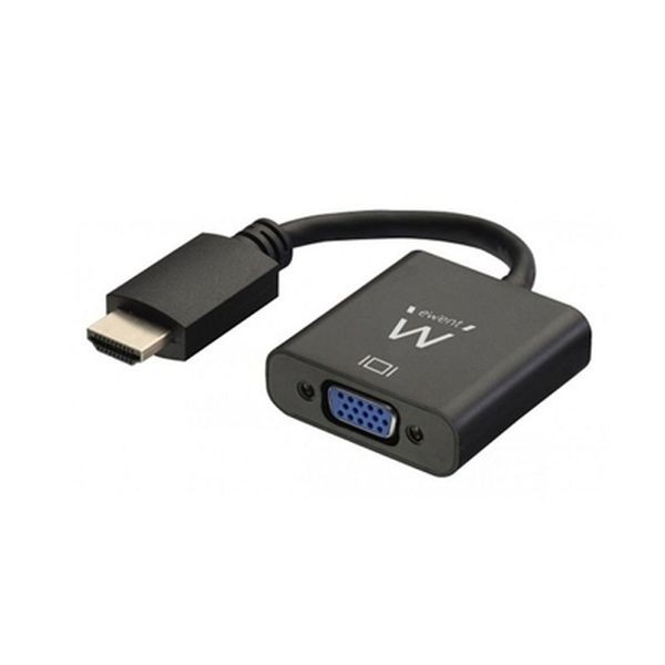 HDMI-zu-VGA-Adapter mit Audio Ewent AISCCI0306 EW9864 0,23 m Schwarz