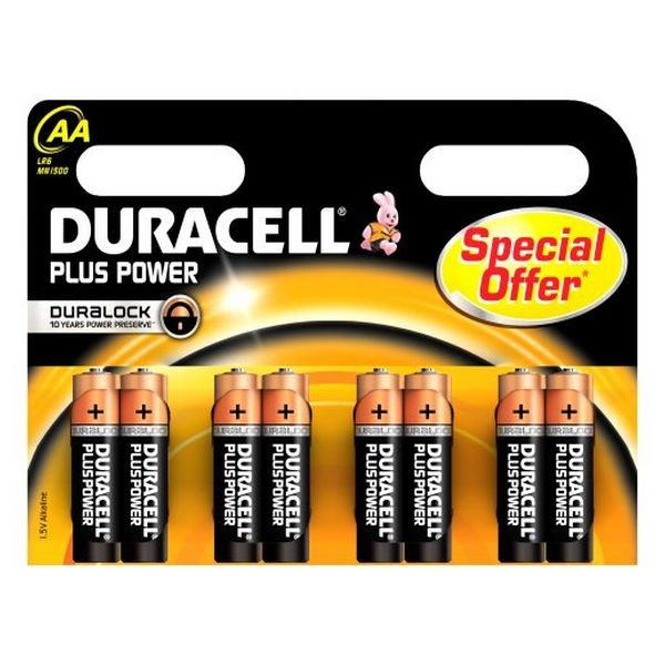 Alkali-Mangan-Batterie DURACELL Plus Power DURLR6P8B LR6 AA 1.5V (8 pcs)