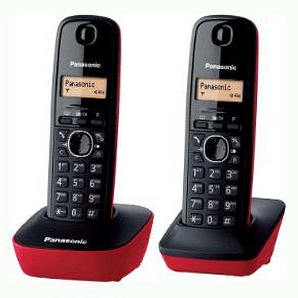 Kabelloses Telefon Panasonic Corp. KX-TG1612SPR DECT Negro (2 Pcs)