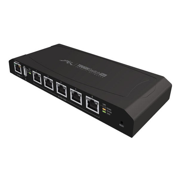 Schalter für das Netz mit Schaltschrank UBIQUITI TS-5-POE 5xGB PoE 24v
