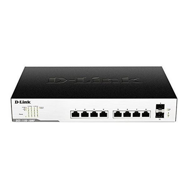 Schalter für das Netz mit Schaltschrank D-Link Easy Smart DGS-1100-10MP 10 Puertos RJ45 20 Gbit/s