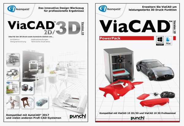 ViaCAD 2D/3D 10 + PowerPack - 3D Druck