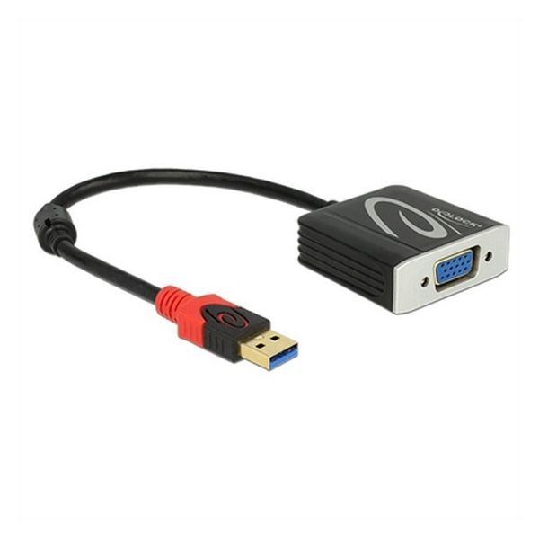 USB 3.0-zu-VGA-Adapter DELOCK 62738 20 cm Schwarz