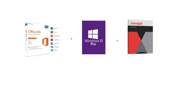 Windows 10 pro mit Mindjet 2018 und Office 365 Home