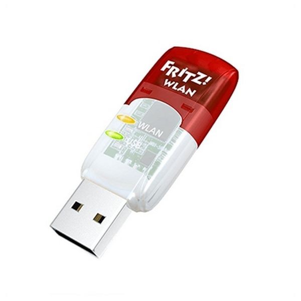 WLAN Netzwerkkarte Fritz! AC430 5 GHz 433 Mbps USB Durchsichtig Rot