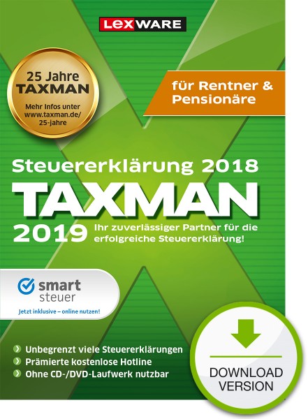 Taxman 2019 für Rentner&Pensionäre