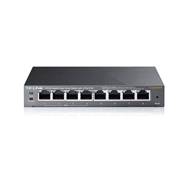 Schalter für das Büronetz TP-LINK NSWSSO0207 TL-SG108PE 8xGB 4xGB PoE