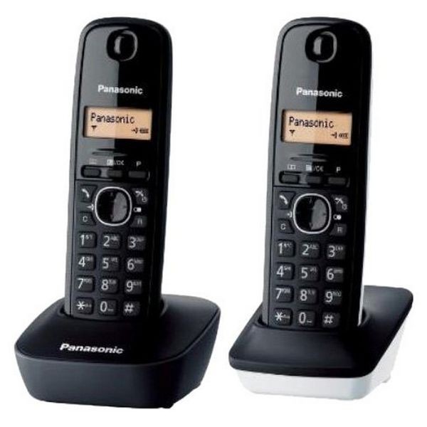 Kabelloses Telefon Panasonic KX-TG1612SP1 Schwarz Weiß (2 pcs)