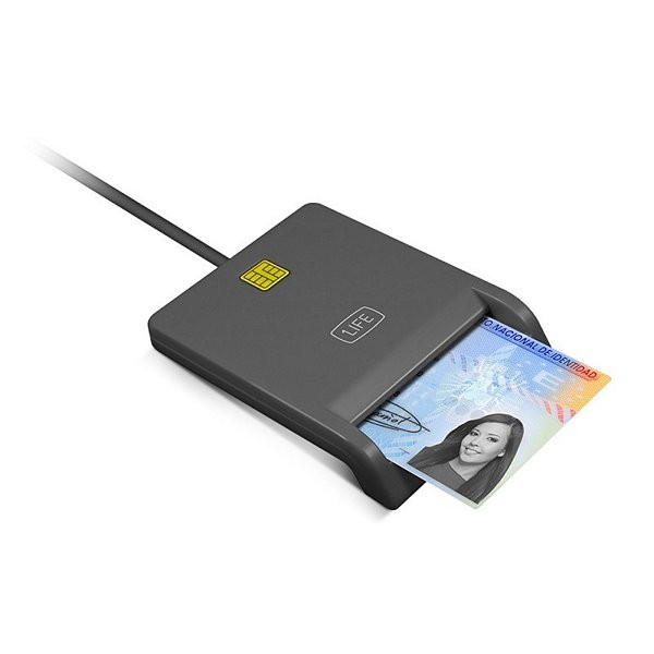 Elektronisches ID Lesegerät 1LIFE 1IFECRCITIZEN USB 2.0 Schwarz