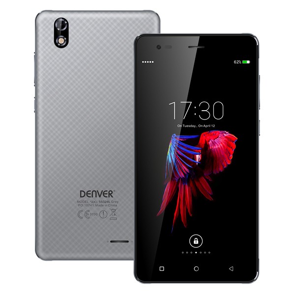 Smartphone Denver Electronics SDQ-55024L 5,5" IPS Quad Core 16 GB 2 GB RAM 4G Grau