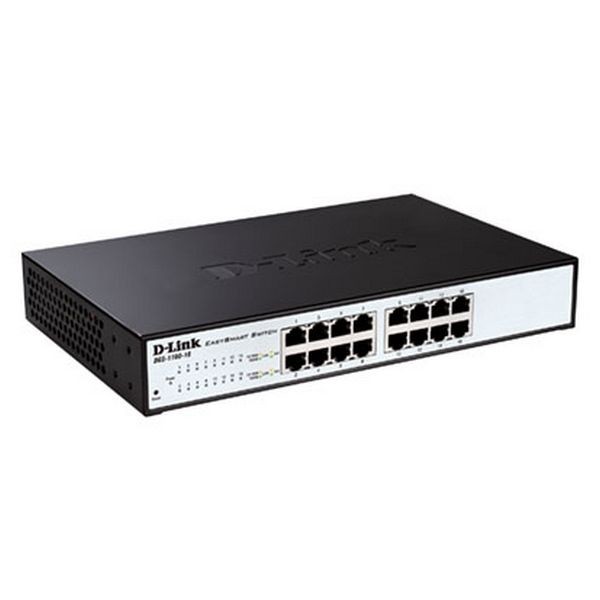 Schalter für das Büronetz D-Link EasySmart DGS-1100-16 8 Puertos RJ45 32 Gbit/s 1 Gbit/s Schwarz