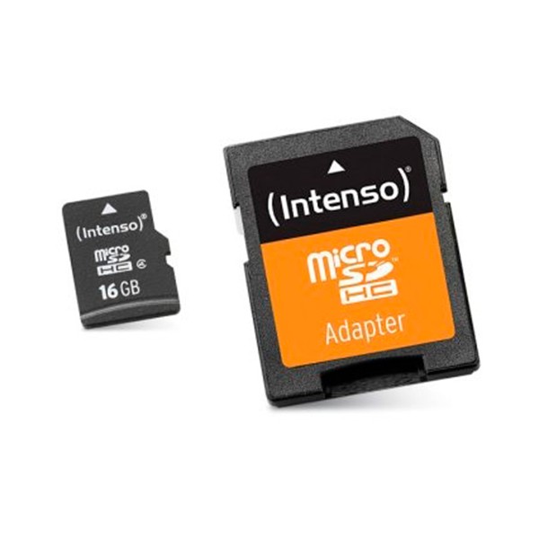 Mikro SD Speicherkarte mit Adapter INTENSO 3413470 16 GB Klasse 10