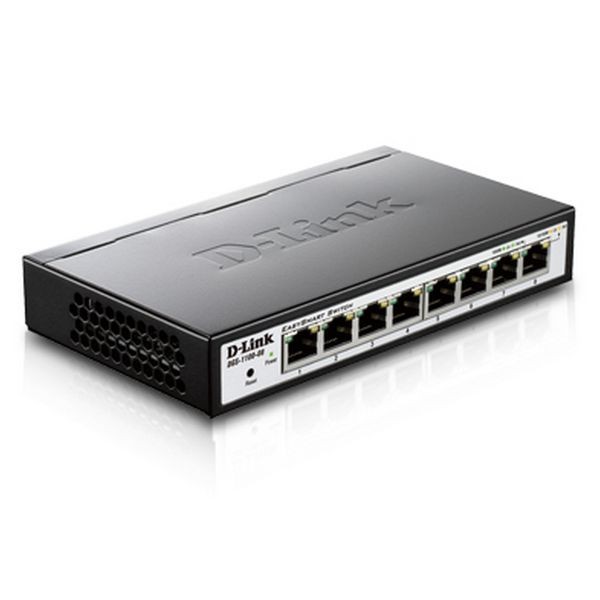 Schalter für das Büronetz D-Link EasySmart DGS-1100-08 8 Puertos RJ45 16 Gbit/s 1 Gbit/s Schwarz